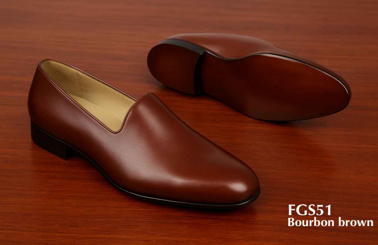 Mocassins en cuir personnalisés couleur Bourbon Brown